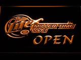 Miller Lite Miller Time Live Open LED Neon Sign Electrical - Orange - TheLedHeroes