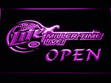 FREE Miller Lite Miller Time Live Open LED Sign - Purple - TheLedHeroes