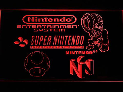 Super Nintendo LED Neon Sign USB - Red - TheLedHeroes