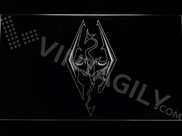 Skyrim Logo LED Neon Sign Electrical - White - TheLedHeroes