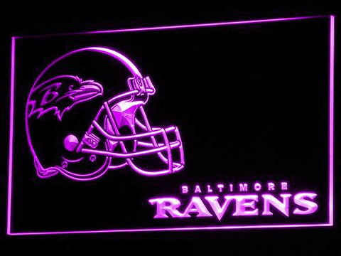 Baltimore Ravens (4) LED Neon Sign USB - Purple - TheLedHeroes