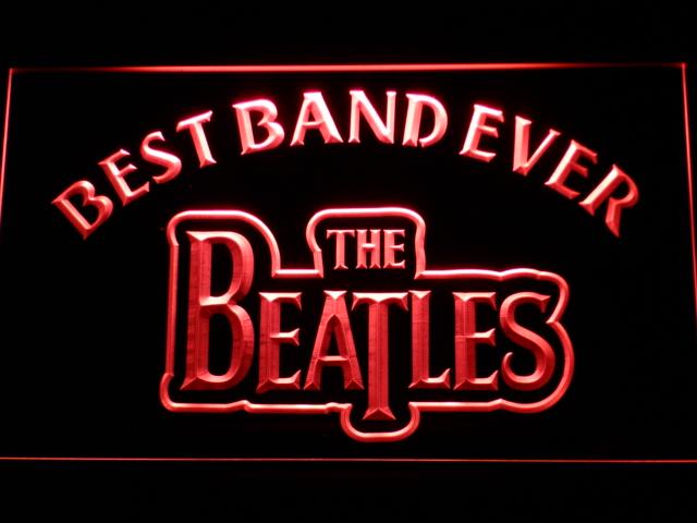 The Beatles Best Band Ever LED Neon Sign USB - Red - TheLedHeroes