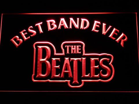 The Beatles Best Band Ever LED Neon Sign Electrical - Red - TheLedHeroes