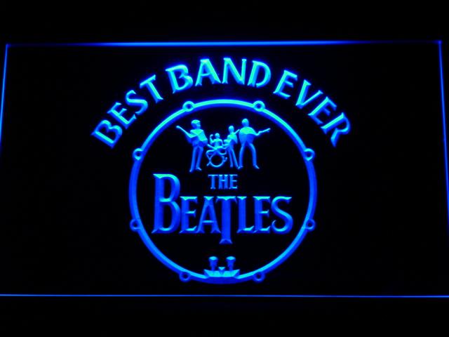The Beatles Best Band Ever (2) LED Neon Sign Electrical - Blue - TheLedHeroes
