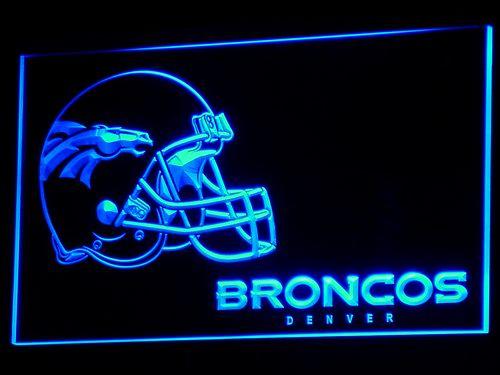 Denver Broncos (3) LED Neon Sign USB - Blue - TheLedHeroes