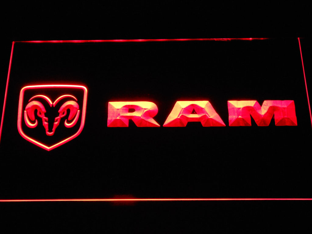 Dodge RAM LED Neon Sign USB - Red - TheLedHeroes