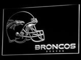 Denver Broncos (3) LED Neon Sign USB - White - TheLedHeroes