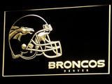Denver Broncos (3) LED Neon Sign USB - Yellow - TheLedHeroes