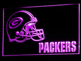 Green Bay Packers (2) LED Neon Sign USB - Purple - TheLedHeroes