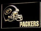 Green Bay Packers (2) LED Neon Sign USB - Yellow - TheLedHeroes