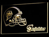 Miami Dolphins (3) LED Neon Sign Electrical - Yellow - TheLedHeroes