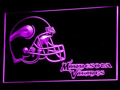 Minnesota Vikings (2) LED Neon Sign USB - Purple - TheLedHeroes