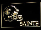New Orleans Saints (3) LED Neon Sign USB - Yellow - TheLedHeroes