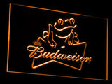 Budweiser Frog LED Neon Sign USB - Orange - TheLedHeroes