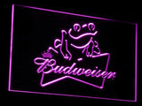 Budweiser Frog LED Neon Sign Electrical - Purple - TheLedHeroes