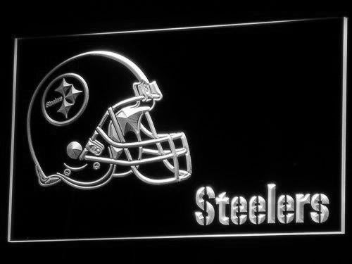 Pittsburgh Steelers (4) LED Neon Sign USB - White - TheLedHeroes