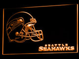 Seattle Seahawks (3) LED Neon Sign USB - Orange - TheLedHeroes