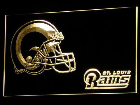 Saint Louis Rams (3) LED Neon Sign USB - Yellow - TheLedHeroes