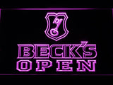 Beck's Open LED Neon Sign Electrical - Purple - TheLedHeroes