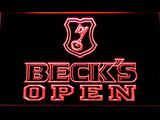 Beck's Open LED Neon Sign Electrical - Red - TheLedHeroes