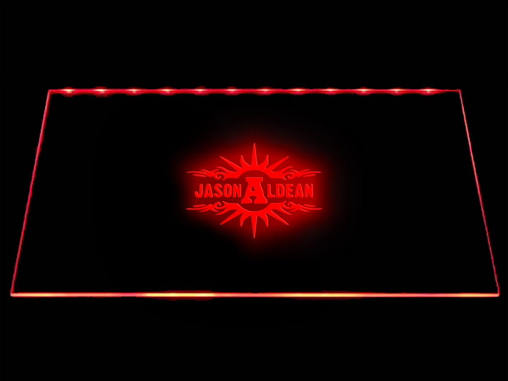 Jason Aldean LED Neon Sign USB - Red - TheLedHeroes