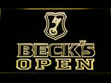 Beck's Open LED Neon Sign Electrical - Yellow - TheLedHeroes
