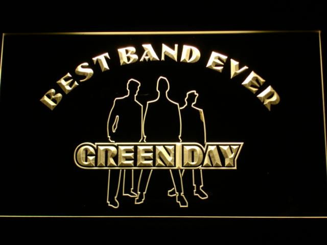 Green Day Best Band Ever (2)  LED Neon Sign Electrical - Yellow - TheLedHeroes