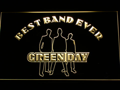 FREE Green Day Best Band Ever (2)  LED Sign - Yellow - TheLedHeroes