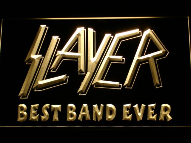Slayer Best Band Ever LED Neon Sign USB - Yellow - TheLedHeroes