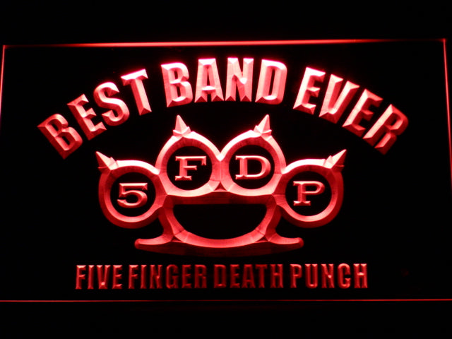 FREE Five Finger Death Punch Best Band Ever LED Sign - Red - TheLedHeroes