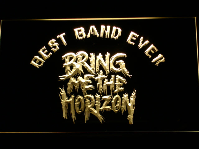 FREE Bring me the Horizon Best Band Ever LED Sign - Yellow - TheLedHeroes