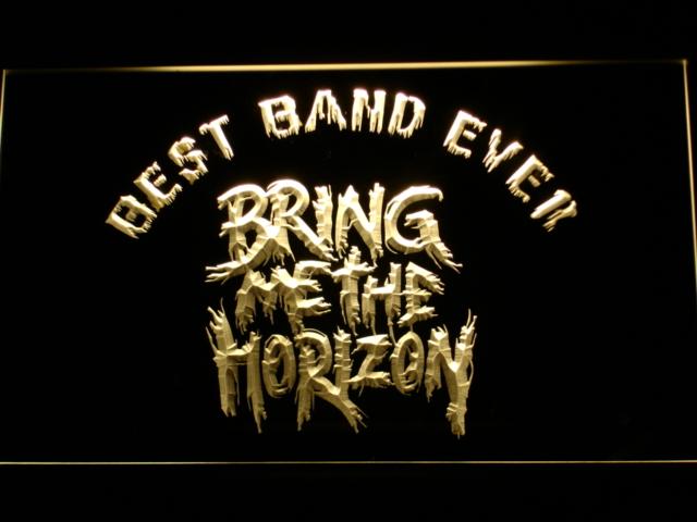 Bring me the Horizon Best Band Ever LED Neon Sign USB - Yellow - TheLedHeroes