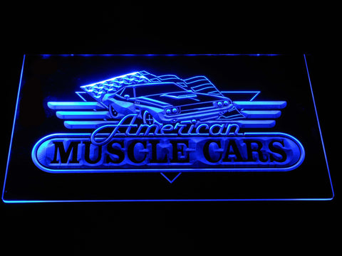 American Muscle Cars LED Neon Sign Electrical - Blue - TheLedHeroes