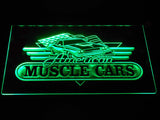 American Muscle Cars LED Neon Sign USB - Green - TheLedHeroes