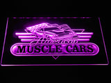 American Muscle Cars LED Neon Sign USB - Purple - TheLedHeroes