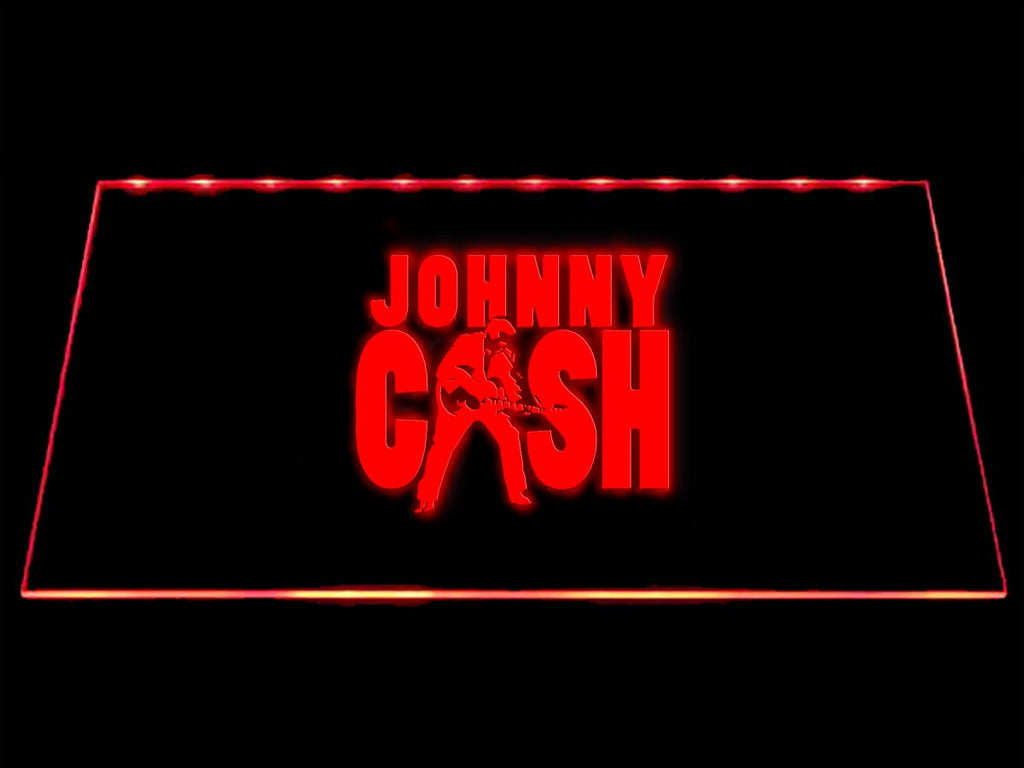Johnny Cash LED Neon Sign Electrical - Red - TheLedHeroes