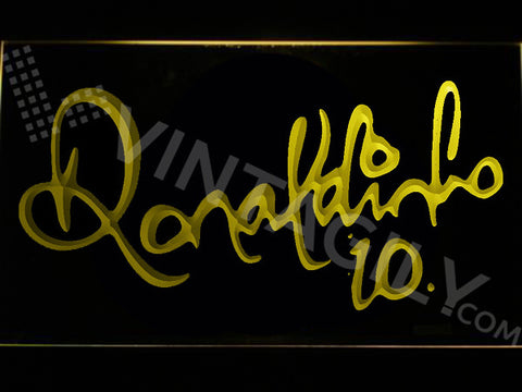 Ronaldinho 10 LED Sign - Yellow - TheLedHeroes