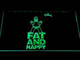 The Simpsons Fat and Happy LED Neon Sign USB - Green - TheLedHeroes
