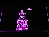 The Simpsons Fat and Happy LED Neon Sign USB - Purple - TheLedHeroes