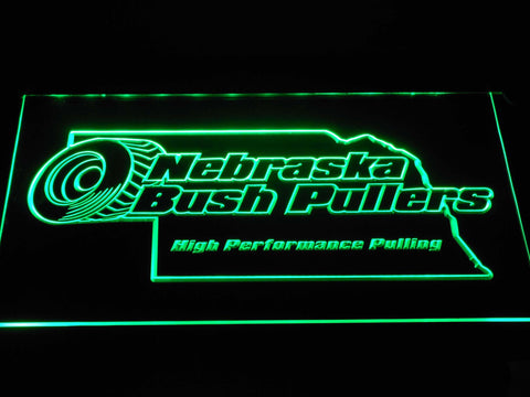 Nebraska Bush Pullers LED Neon Sign Electrical - Green - TheLedHeroes