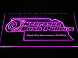 Nebraska Bush Pullers LED Neon Sign USB - Purple - TheLedHeroes