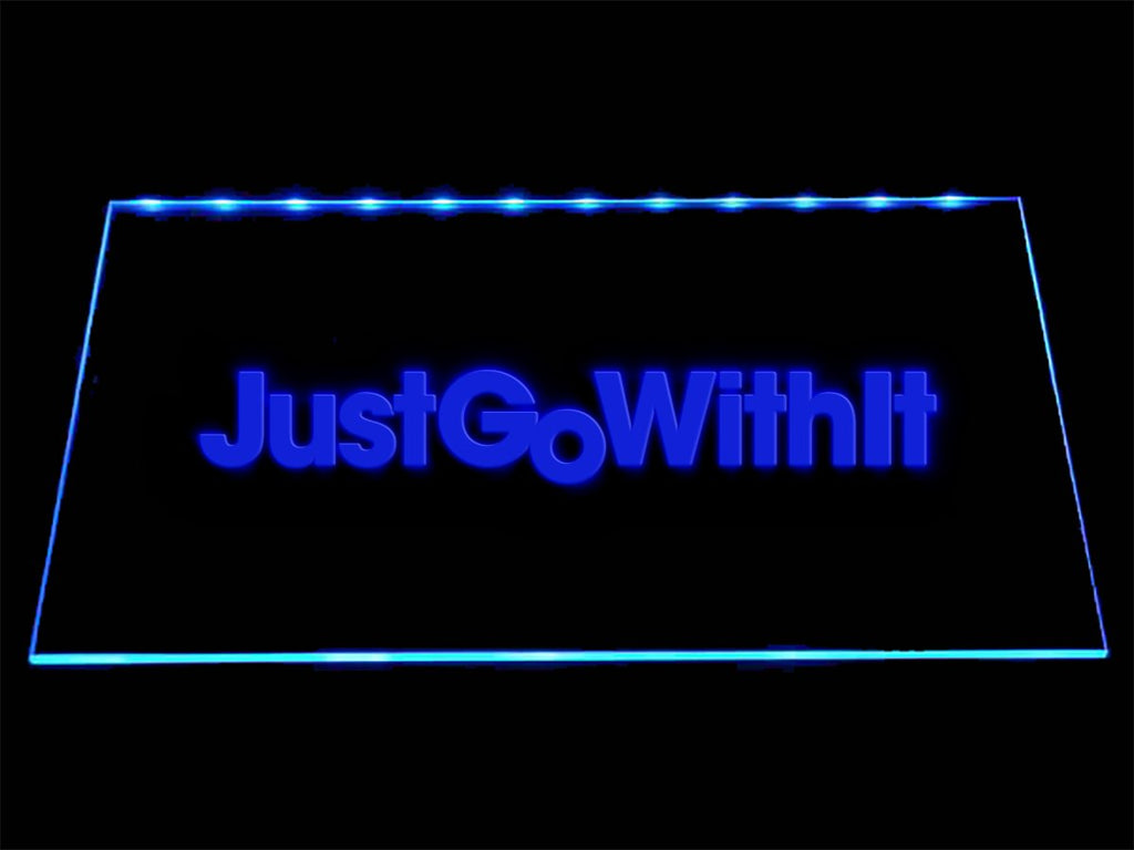 Just Go with It LED Neon Sign Electrical - Blue - TheLedHeroes
