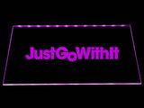 Just Go with It LED Neon Sign USB - Purple - TheLedHeroes