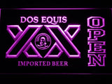 Dos Equis Open LED Neon Sign USB - Purple - TheLedHeroes
