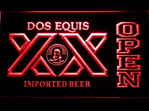 Dos Equis Open LED Neon Sign USB - Red - TheLedHeroes
