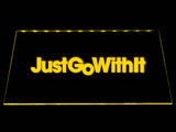 Just Go with It LED Neon Sign Electrical - Yellow - TheLedHeroes