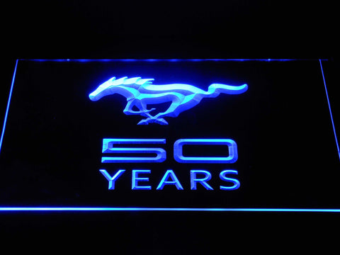 Mustang 50 (2) LED Neon Sign Electrical - Blue - TheLedHeroes