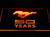 Mustang 50 (2) LED Neon Sign USB - Orange - TheLedHeroes