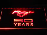 Mustang 50 (2) LED Neon Sign USB - Red - TheLedHeroes