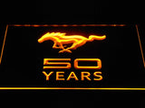 Mustang 50 (2) LED Neon Sign USB - Yellow - TheLedHeroes
